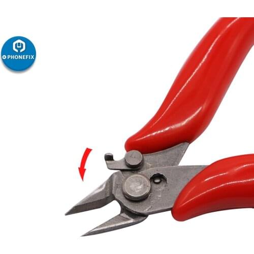 Red Mini 3.5 Inch Diagonal Side Cutting Pliers Lock Wire Cable Cutters Repair Electronic Cutting Pliers Insulating Model Pliers
