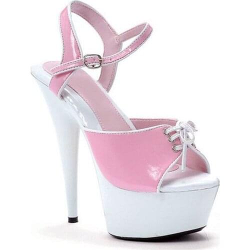 Varnishes, shoelaces, finishes, 15cm, sandals, high-heeled models, sexy dancing shoes