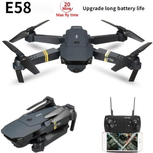 E58 FPV Wide Angle drone 4k professional HD Camera High Hold Mode Foldable Arm RC Quadcopter RTF long battery life toys