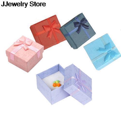 Mini Jewelry Box Multi colors Rings Box Earrings Pendant Box 4*4*3.2 cm Display Packaging Gift Box