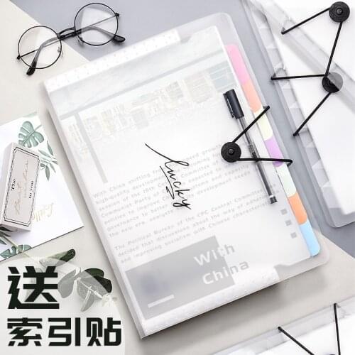 Multi-layer Storage Folder Box Large-capacity File Bag A4 Test Paper Clip Box Transparent Insert Document Organizer Organ Bag