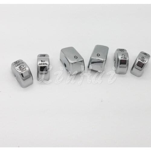 Motorcycle Chrome Engrave Hand Control Switch Housing Buttons Cap For Harley 14-Later XL/12-Later Dyna & 11-15 Softail