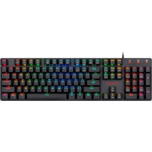 Redragon K589 Low Profile Mechanical Gaming Keyboard 104 Keys Linear Quiet Red Switches Fast Actuation Less Travel Smooth Keys