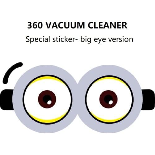 New Cute Carton Big Eye Sticker for 360 Robotic Vacuum Cleaner S5 S7 X90 T90 Robot Parts Accessories Film
