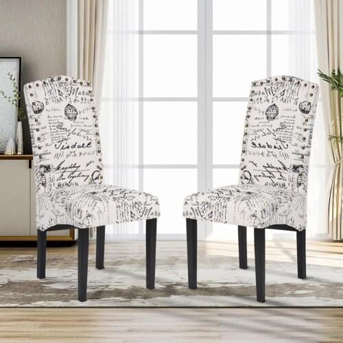 Solid Color 2Pcs/Set Unique All Match Exquisite Household Chair Wood Chair Eco-friendly for Home
