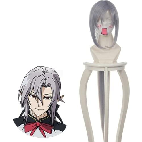 Seraph of The End Ferid Bathory Cosplay Straight Heat Resistant Synthetic Hair Wig Anime Costume Party Wig + Wig Cap