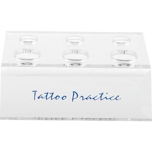 Plastic Tattoo Pigment Ink Cup Holder Stand 6 Holes Shelf Rack Tattoo Supplies