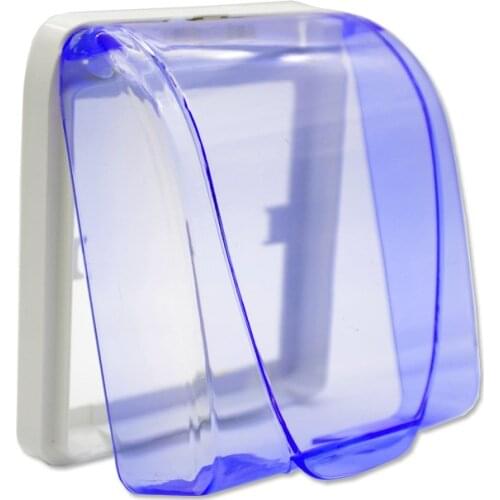 Plastic Switch Waterproof Cover Box Wall Light Socket Doorbell Flip Cap Cover for Home HE