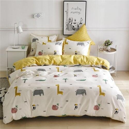 Simple Europe Style Comforter Bedding Set Cute Cotton Fashion King Queen Full Single Size Bed Linen Duvet Cover Set Pillowcase