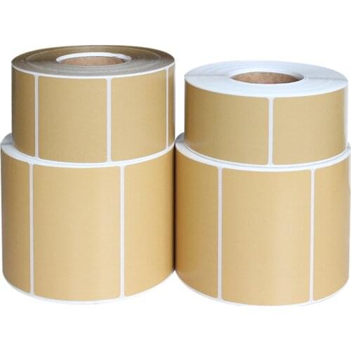 Direct Thermal Labels Roll 20mm-60mm Kraft Adhesive Thermal Barcode Sticker Shipping Label for Zebra Godex Gprinter Xprinter