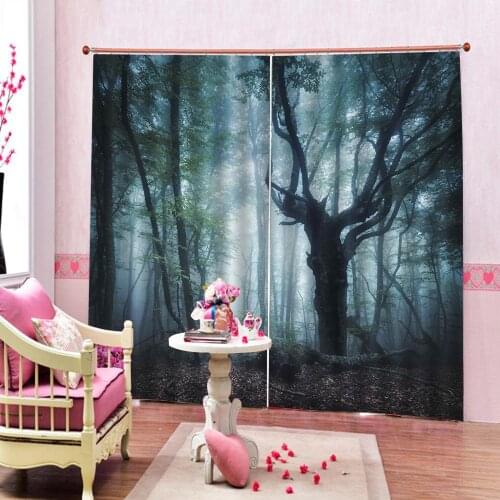 3D Curtain Luxury Blackout Window Curtain Living Room forest curtains Blackout curtain