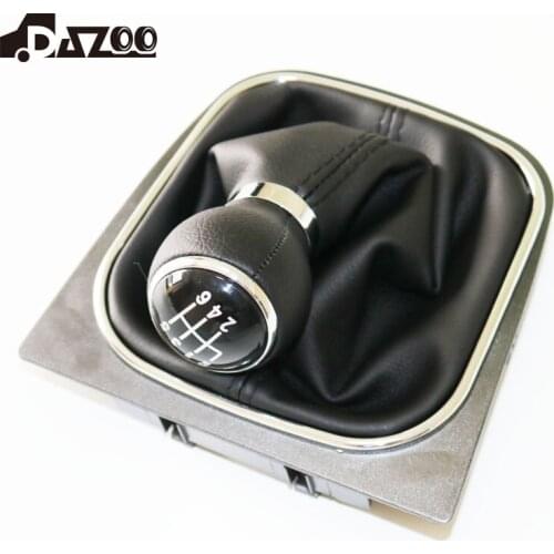 1KD711113 6 Speed Car PU leather Shift Gear Knobs With Covered PU Leather Boot FOR V W Golf 2007-2014 J etta 2006-2014