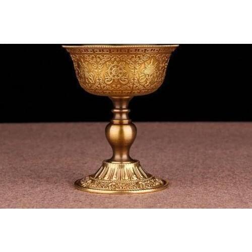 Buddha Tibet Tibetan Buddhist Mikky Offering Water Bowl Divine Focus Vessel