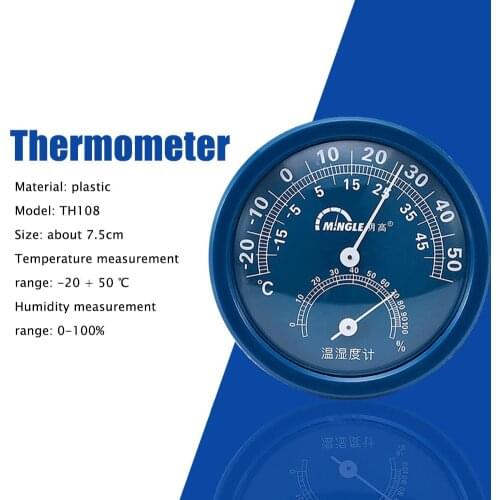 Thermometer Durable Environmental Temperature Humidity Meter Dial Scale Desktop Hygrometer With Dual Gage For Homes, Offices