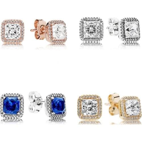 925 Sterling Silver Earring Timeless Elegance With Zirconia Studs Earrings For Women Wedding Gift Fashion Jewelry