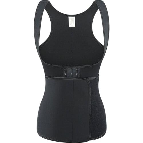 Women Sweat Vest with Hook Waist Trainer Body Shaper Corset Slimming Lose Weight Trimmer Skims Neoprene Vest Colombian Fajas