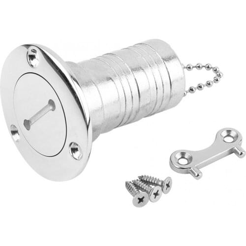 316 Stainless Steel 1.5in Boat Deck Fill Filler Fuel Tank Cap Accessories for Marine Yacht for 1-1/2in (38mm) I.D. hose