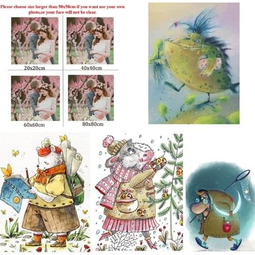 Diy Diamond Painting Custom Figure Painting Animal Anime Sheep Living Room Bedroom Wall Cross Stitch Mosaic Home Decoration