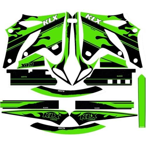 Free Custom Motorcycle 3M graphics stickers decals Kits For Kawasaki KLX250 D-TRACKER 2004 2005 2006 2007 For Kawasaki 250 KLX