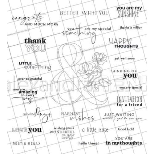 Flower stamps Clear Stamp for Scrapbooking Transparent Silicone Rubber DIY Photo Album Decor 0788