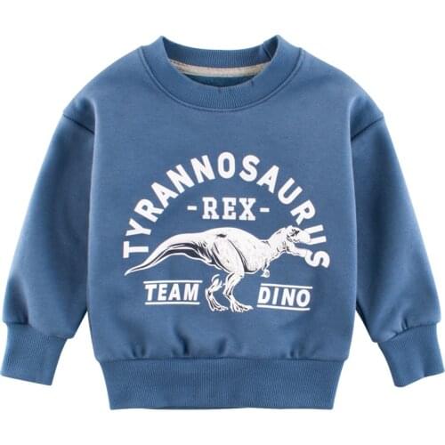 Bambino Fleece Winter Children Tops Dinosaur Sweatshirts Warm Dinosaur Clothes 2-9Years Little Boys Clothing Baby Costume