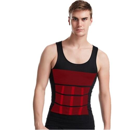 Men Slimming Body Shaper Tummy Shapewear Fat Burning Vest Modeling Underwear Corset Waist Trainer Muscle Girdle Shirt