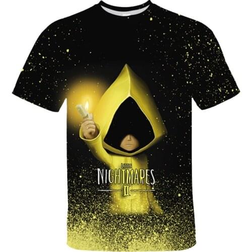 Casual 3D Print Little Nightmares 2 TShirts Tops Tee Anime Summer Oversize T-shirt Adults Graphic T Shirts Men Harajuku Clothing