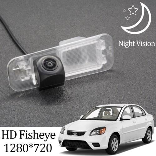 Owtosin HD 1280*720 Fisheye Rear View Camera For Kia Rio 2/Rio5/Pride/Rio Xcite 2005 2006 2007 2008 2009 2010 2011 Car Monitor