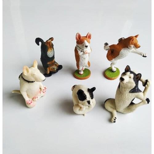 Fridge Magnet Yoga Dog Animal Cartoon Magnet Refrigerator Decor 3D Creative Car Decoration Home Decoration Accessories
