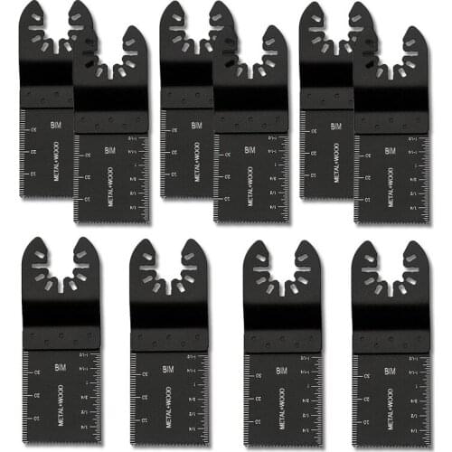 ZK30 50Pcs 34mm Universal Saw Blade Set Oscillating Multi Tool Straight Scale Tool Cutting Wood Saw Blades For Multimaster Power