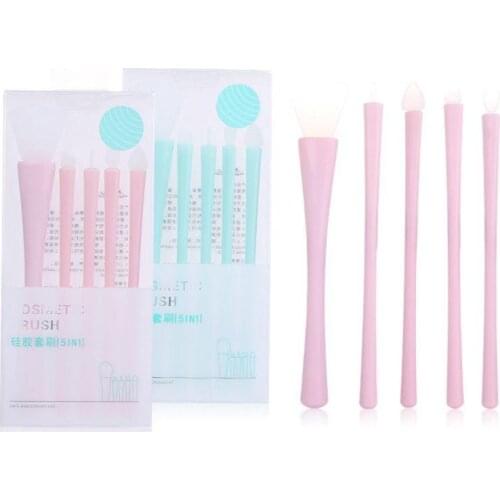 5pcs silicone makeup brush set mask brush eye shadow brush eyebrow brush beauty tools with box make up Brushes blending brush