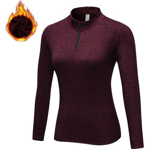 New Womens T-Shirts Spring Warm Down Jackets Fleece Thermal Underwear Tops Sweashirts Outdoor Workout Sports Coats