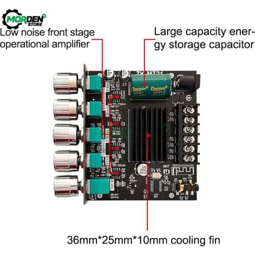 New MT21 TPA3116 2.1 Channel Bluetooth--compatible 5.0 Subwoofer Amplifier Board 50WX2+100W Power Audio Stereo Bass AMP AUX