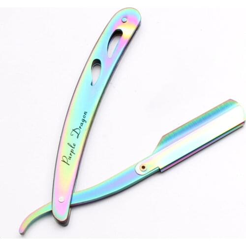 Straight Edge Stainless Steel Sharp Barber Razor Colourful Professional Manual Shaver Folding Shaving Beard Cutter Armpit Hair