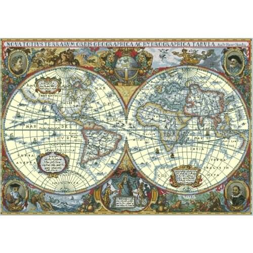 Panna pz-1842 world map Cross Stitch Set Cross-stitch Kit Embroidery Needlework Craft Packages Cotton Fabric Floss