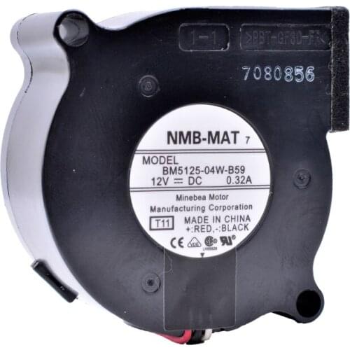 COOLING REVOLUTION BM5125-04W-B59 5125 5cm 12V 0.32A Double Ball Bearing Centrifugal Turbo Blower Projector Fan