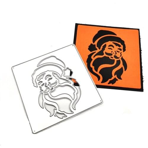 Christmas Santa 2021 New Metal Cutting Dies for Scrapbooking Frame Edge No Stamps Stencil Cuts Crafts Navidad Molds Die Paper