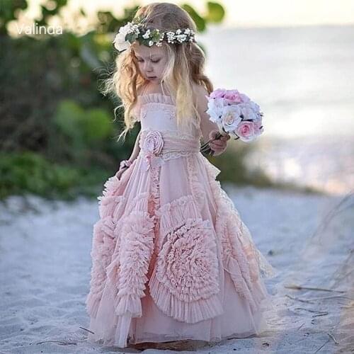 Blush Pink Girl Dresses for Birthday Party Photography