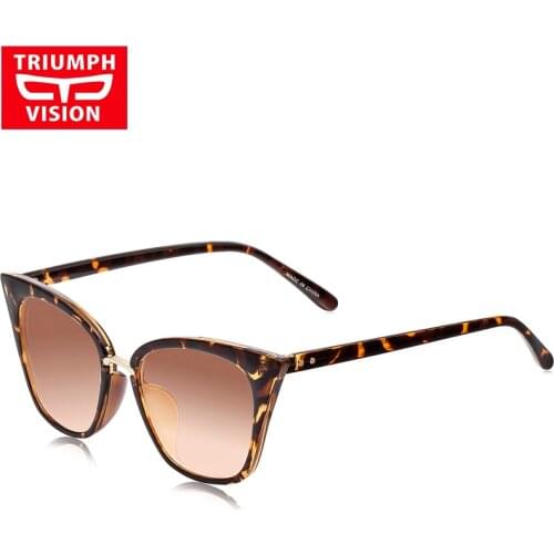 TRIUMPH VISION Ladies Retro Cat Eye Sunglasses For Women Brand Designer Gradien UV400 Sun Glasses Female Vintage New Shades