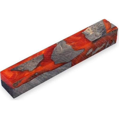 Stabilized pen blanks(Orange+grey hybrid) RZ-SP