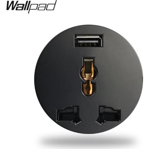 Wallpad L6 5 Colors EU UK US Universal Wall Electrical Power Socket with 2.1A USB Charging Port Modular DIY Free Combination
