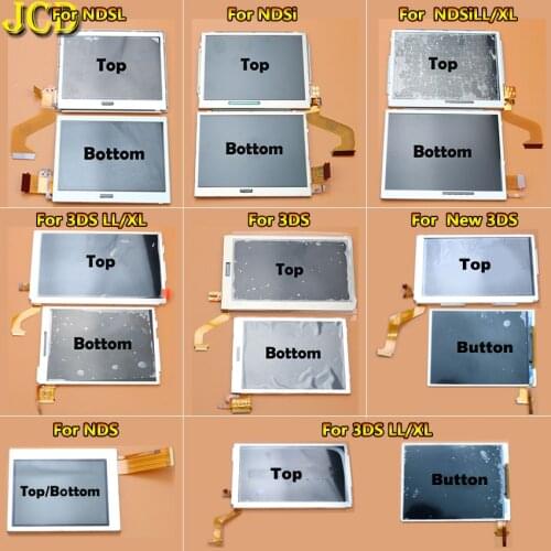 JCD Top Upper & Bottom Lower LCD Display Screen Replacement for Nintendo DS Lite NDS-NDSi NDSL For 3DS New 3DS XL LL