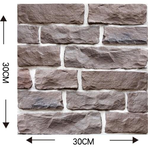 10pcs 3D Brick Wall Sticker Self-Adhesive Waterproof PVC Wall paper for Bathroom Oil-proof Kitchen Stickers DIY Home Wall Decor