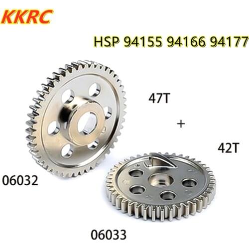 42T 47T 06032 06033 Metal Gear Decelerate Gears For Hsp 1/10 RC Car 94155 94166 94177