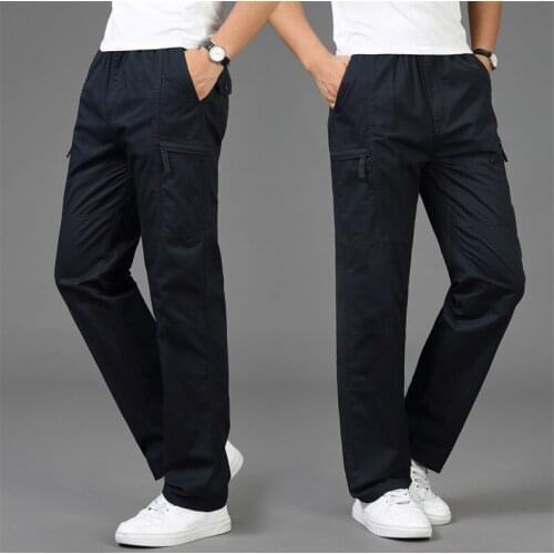 Big Size 5XL Comfortable Loose Trousers for Men 2021 Autumn Fashion Men Pants Casual Cotton Long Pants Straight Joggers Homme