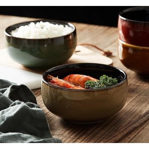 Four seasons bowl Nordic ceramic rice bowl single household Dip Bowl creative small noodle bowl personalized small rice bowl