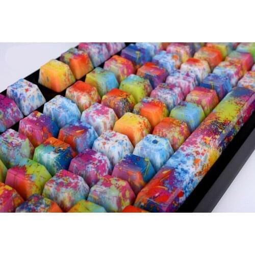 Colourful Handmade OEM Height Backlit Keycap Keycaps Key Cap for Cherry MX Mechanical Keyboard