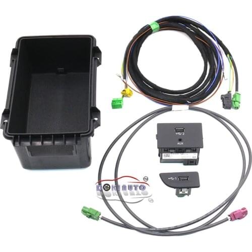 FOR Audi A3 8V Q2 MIB 2 CarPlay MDI USB AMI Install Plug Socket Switch Button And Harness Full KIT