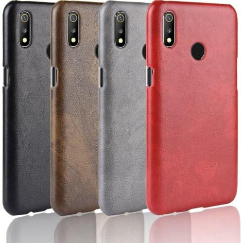 For Oppo Realme 3 Case Litchi Skin Pattern PU Leather and PC Book Cover For oppo Realme 3 Pro Phone Case