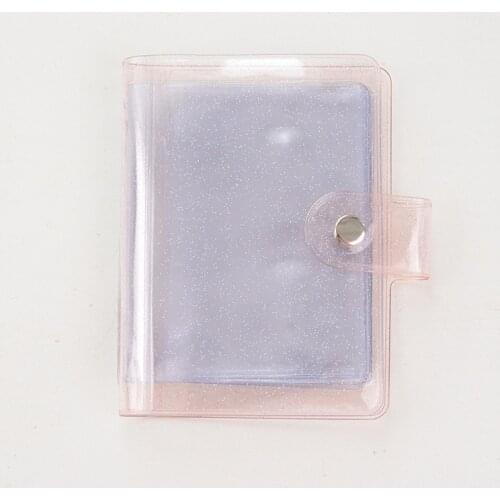 32 Photos Sequin Photo Album 3 Inch Cute Mini Jelly Color photocard holder Transparent instax mini album Business Card Bag